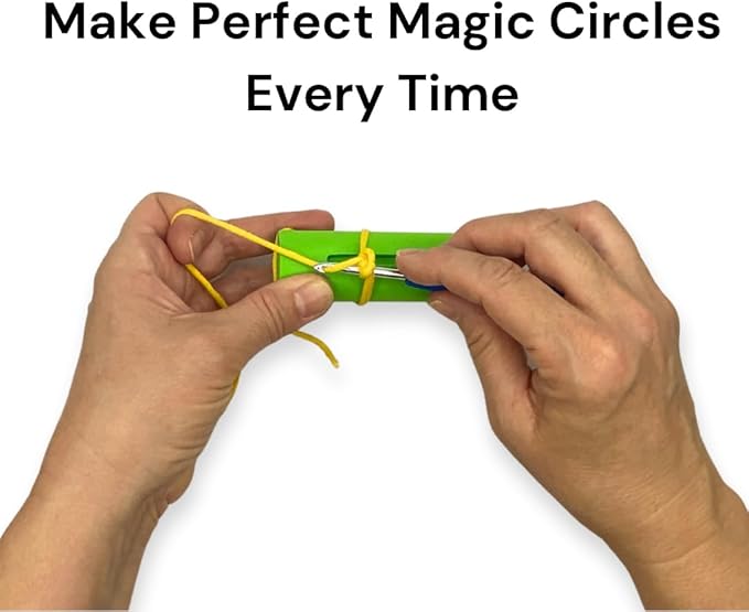 KelliDream Original Magic Circle Crochet Tool w Right & Left-Handed Step by Step Online English Instructions & Videos, Learn How to Make a Magic Circle Stitch w All Yarn Sizes (Purple)