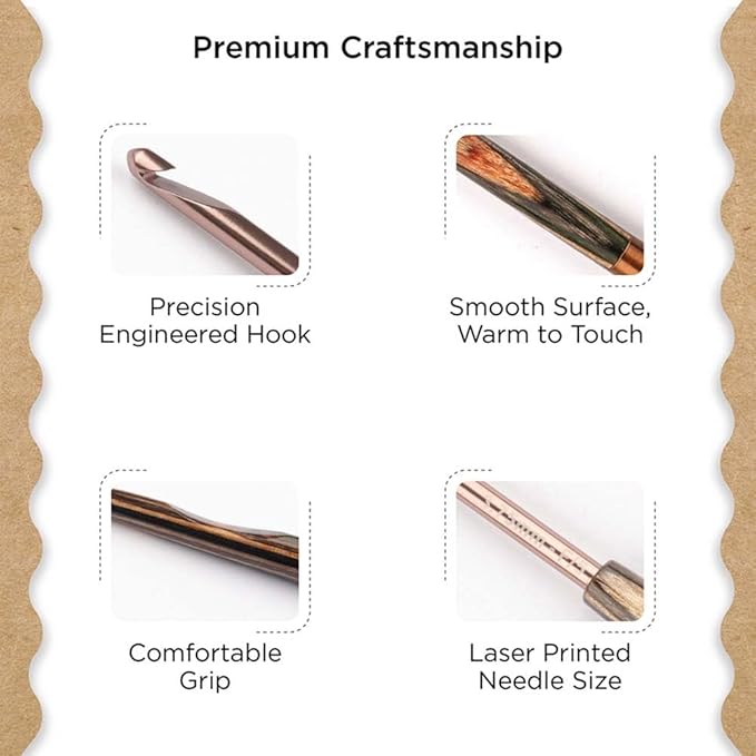 Knitter’s Pride Terra Single-Ended Crochet Hook – US Size F (3.75mm)
