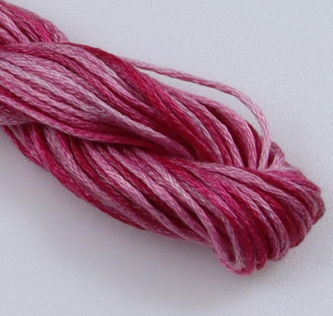 KCS Big skeins of 25 Meters Size 25 Color Variegated Cross Stitch Stranded Threads,6 skeins,48