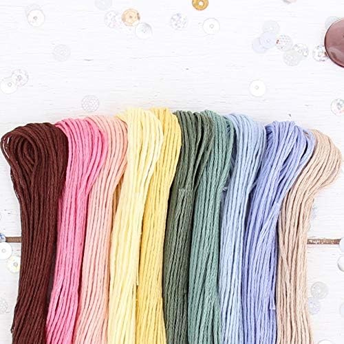 ThreadArt Premium Egyptian Long Fiber Cotton Embroidery Floss Thread Kit in Secret Garden Colors - Six Strand Set for Hand Embroidery, Friendship Bracelets, Cross stitch and Crafts