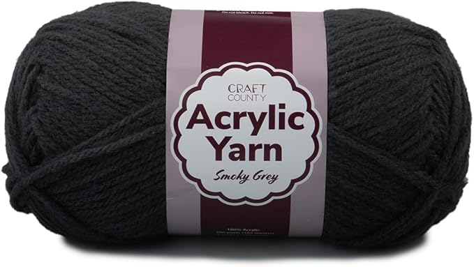 Craft County Medium 4 Acrylic Yarn – 200 Yards of Super Vibrant Yarn for Blankets, Scarves, Hats, & More!