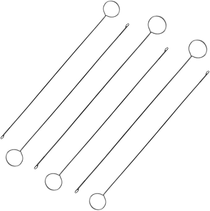 6 Pcs Sewing Loop Turner Hook, Crochet Sewing Supplies, Stainless Steel Loop Turner Hook for Fabric, Strips, DIY Accessories
