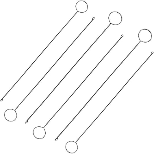 6 Pcs Sewing Loop Turner Hook, Crochet Sewing Supplies, Stainless Steel Loop Turner Hook for Fabric, Strips, DIY Accessories