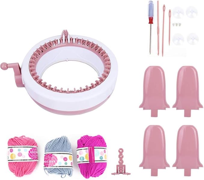 SENTRO 40 Needles Knitting Machine with Electric Adapter, Knitting Board Rotating Double Loom,Smart Weaving Loom Round Knitting Machines, Weaving Loom Machine Kit for Automatic Knit