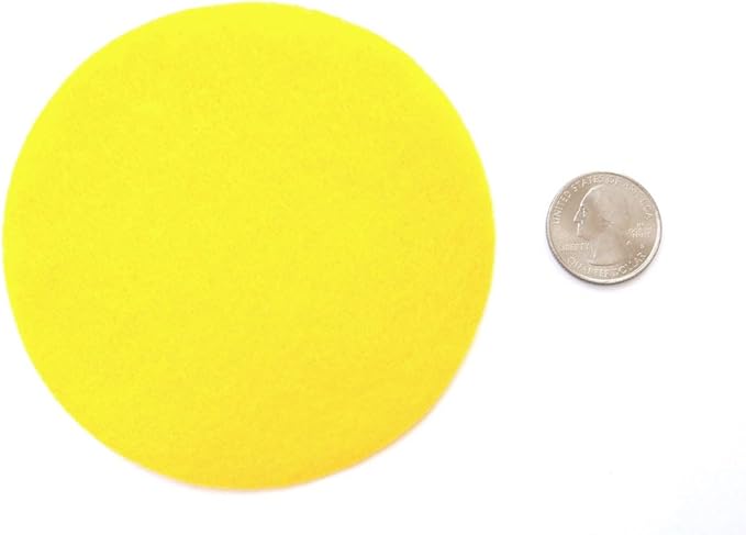 Playfully Ever After Yellow Craft Felt Circles (4 Inch - 19pc)