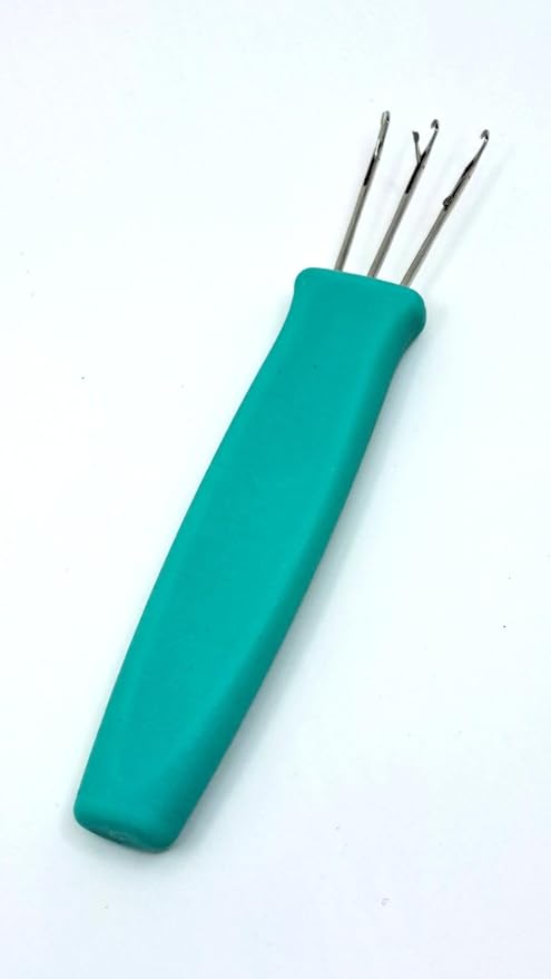 House Village Cordie - I-Cord Hand Tool for Knitting, Crochet, I-Cord Bind Offs and DIY Crafts (Cyan Blue) - Cord Maker, Compact Durable Craft Tool with Video Instructions