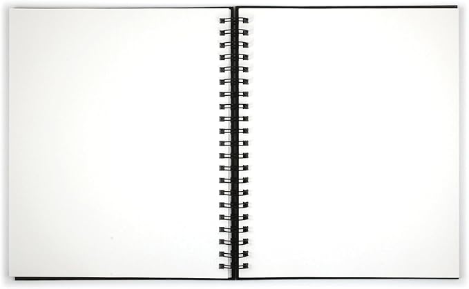Pentalic - 4"x 6" Double Wirebound Sketchbook, 80 Sheets, Black