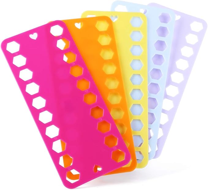 5 Color Plastic Floss Bobbin, Plastic Sewing Thread Winding Plate Board Card for Cross Stitch Embroidery Thread Bobbins Organizer Craft DIY Sewing Storage