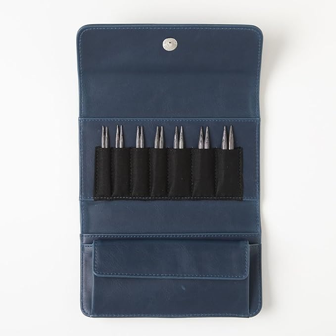 Knit Picks Resilience Premium Wood Short Interchangeable Knitting Needle Set with Case and Stitch Markers (Obsidian Resilience Short)
