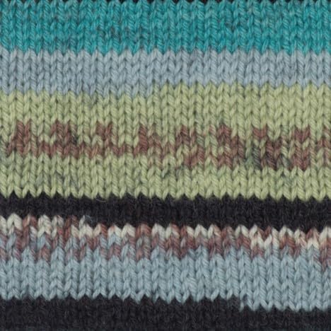 Patons Kroy Socks Yarn 2-Pack Bundle with Bella's Crafts Stitch Markers (Turquoise Jacquard)