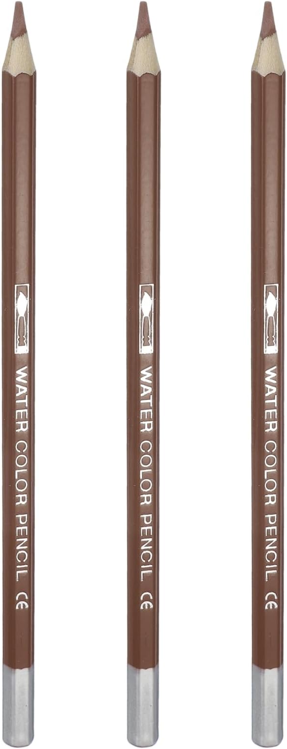 PATIKIL Watercolor Pencils, Light Coffee Color Pencil Set Sketch Coloring Drawing Colored Pencils Bulk Artist Drawing Supplies for Adult Coloring Book Blending, 3 Pcs