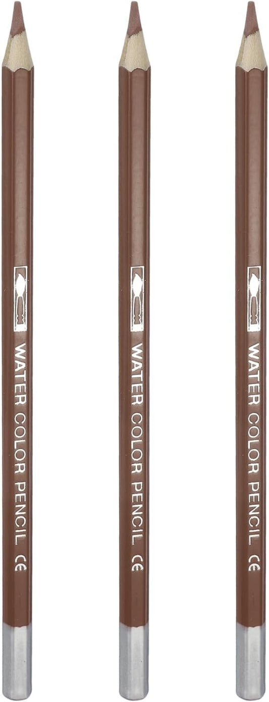 PATIKIL Watercolor Pencils, Light Coffee Color Pencil Set Sketch Coloring Drawing Colored Pencils Bulk Artist Drawing Supplies for Adult Coloring Book Blending, 3 Pcs