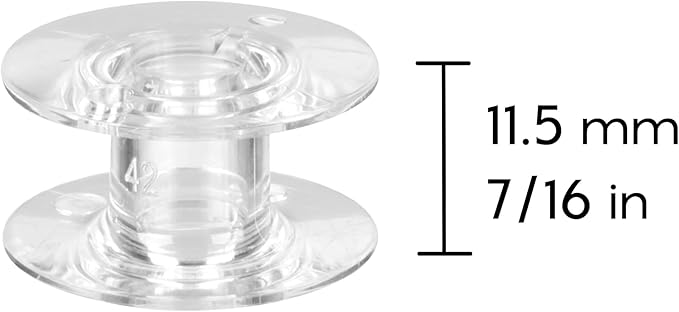 Brother Sewing and Embroidery Bobbins, SA156,Clear, 11.5 mm, 10 Count (Pack of 2)