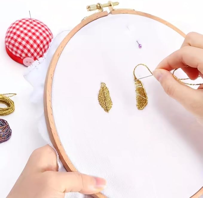 22 Skeins Gold Embroidery Thread Metallic Embroidery Floss Gold Embroidery Skein Threads Glitter Embroidery for DIY Embroidery Thread Crafts,8 m 12 Strands