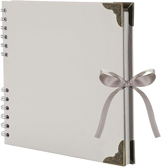 Scrapbook (8 x 8 inch) Scrapbook Album 60 Pages Ideal for Your DIY Scrapbooking Albums Wedding and Anniversary Family Photo Album (grey)