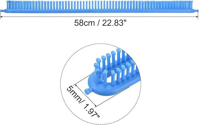 PATIKIL 126 Hooks 57cm Knitting Loom Machines Kit, Dense Teeth Darning Weave Tool with Accessories for Scarf Sweater Shawl Blankets Mending Weaving Stitching, Blue