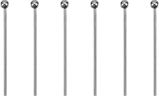 Mandala Crafts 1 Inch Gunmetal Ball Head Pins for Jewelry Making Earring Making Supplies - 500 Jewelry Findings for Making Earrings DIY Bracelets Rosary Charms