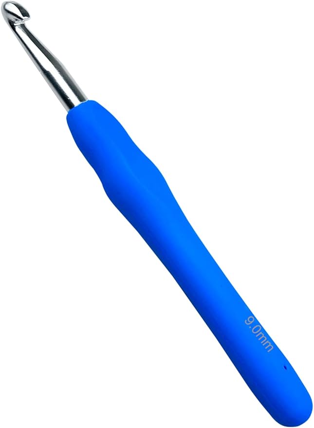 Mdoker Size M/13(9mm) Crochet Hook,Extra Long Crochet Hooks for Arthritic Hands,Ergonomic Grip Soft Handles for Beginners and Experiecced Crochet Lover,Comfortable/Easy to Use