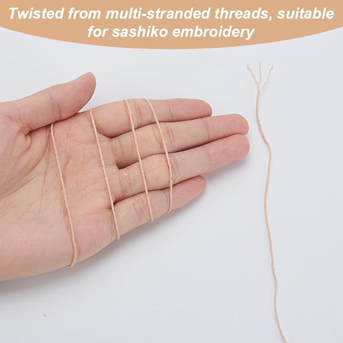 FREEBLOSS 4 Pcs Sashiko Thread 100M x 4 Colors Cotton Embroidery Floss 3 Stranded Pink Embroidery Threads Japanese Quilting & Sewing Thread for Sashiko Kit Supplies