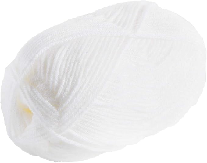 Knit Picks Brava White 100% Acrylic Worsted Weight Soft Yarn for Knitting, Crocheting, Knitting Machine use, Medium Weight 4 Yarn for Washable Projects (White)