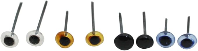 200pcs Mini Glass Black/Blue/Amber/Clear Eyes Kits for Teddy Puppets Dolls Wool Felting Crafts