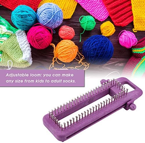 POCREATION Adjustable Sock Kit for Knitting, Reusable DIY Sock Knitting Tool, One Size Fits Most for Kids to Adult 42 Sock Size