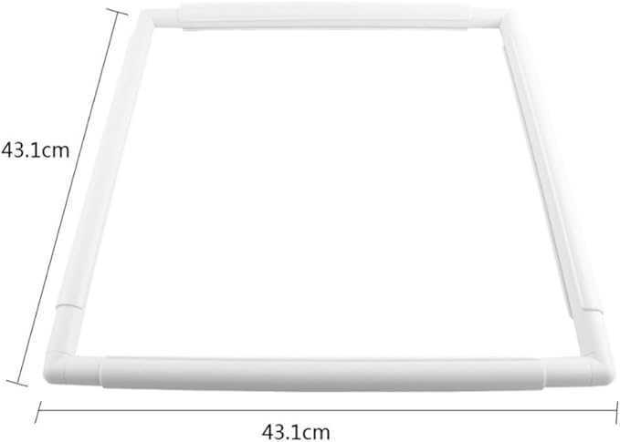 square embroidery hoop plastic cross stitch frame white cross stitching frame sewing hoop handhold craft clip frame embroidery snap frame hoop diy sewing tools for quilting 17x17 inches