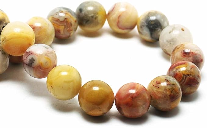 Natural Stone Beads Gemstone Beads for Jewelry Making - 8mm Round Loose Beads for Bracelets(44-47pcs, Chrysanthemum)