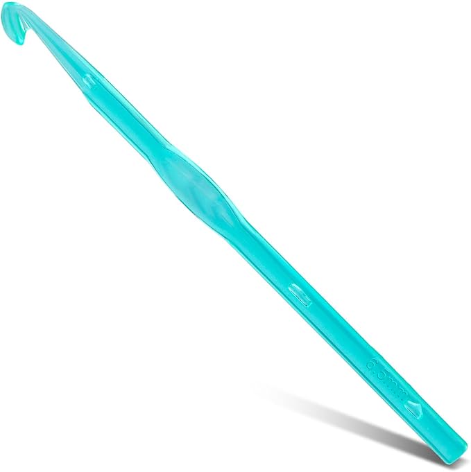 6.5 mm Crochet Hook, Ergonomic Handle for Arthritic Hands, Colorful Transparent Crochet Hook for Beginners and Crocheting Yarn(6.5 mm)
