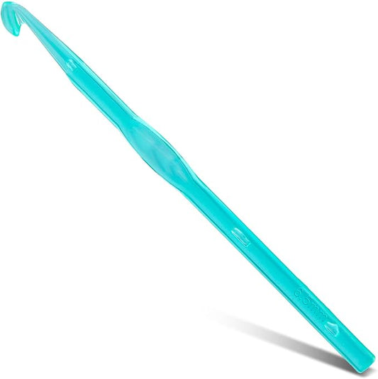 6.5 mm Crochet Hook, Ergonomic Handle for Arthritic Hands, Colorful Transparent Crochet Hook for Beginners and Crocheting Yarn(6.5 mm)