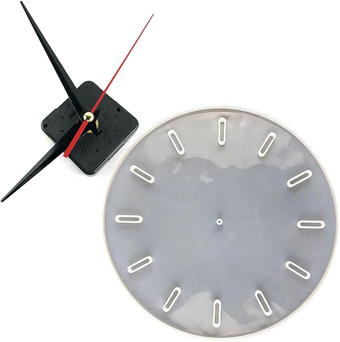 Clock Molds for Resin Casting Round Clock Wall Decor Clock Silicone Mold with Clock Movement for Wall Clack Art Home Decoration Hanging Ornaments DIY Epoxy Resin Mold Kit
