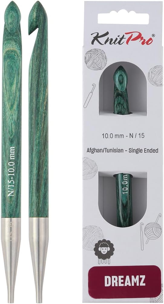 KnitPro Dreamz Afghan/Tunisian Crochet Hook | US Size N (10mm)