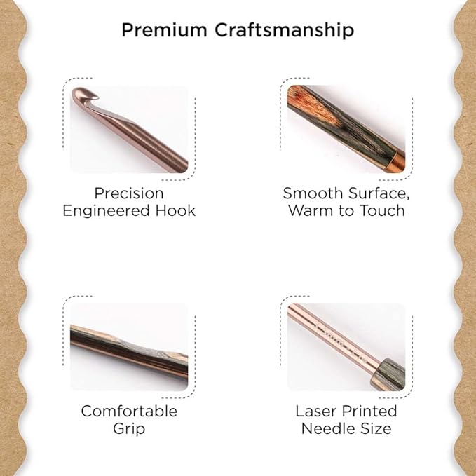 Knitter’s Pride Terra Single-Ended Crochet Hook – US Size E (3.5mm)