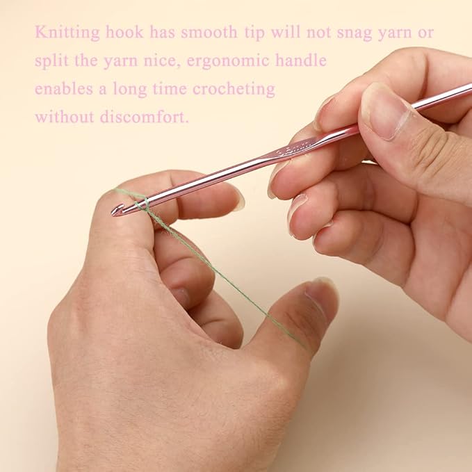 3.5mm Aluminum Crochet Hook, Smooth Crochet Needles, Knitting Needles for Yarn Craft, Great Handmade DIY Present for Friends, Random Color