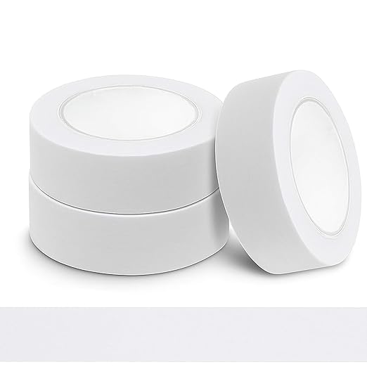 3 Rolls White Washi Tape Self-Adhesive Decorative Painters Tape 32 Feet x 0.6 Inches White Masking Tapes for DIY Scrapbooks Journals Crafts