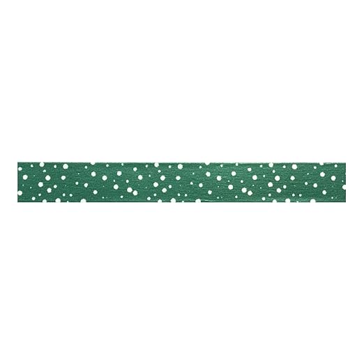 Wrapables Colorful Washi Masking Tape, Metallic Green Snowfall