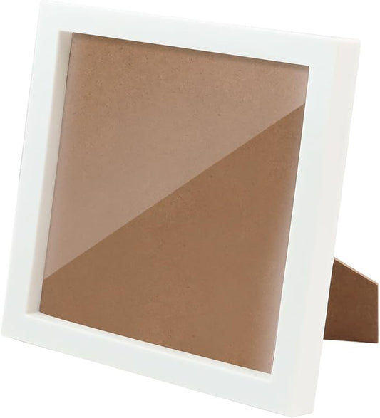 MVVMTOP 6x6 Acrylic Picture Frame for Diamond Painting, Square Display Frame with Stand, Tabletop or Wall Mount