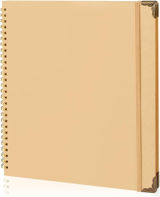 Joyberg Scrapbook 80 Pages, Scrapbooking Supplies 11 x 11 In, Scrapbook Album Suitable for Album Memory Book Wedding, Anniversary Family, DIY Craft Projects (Brown)