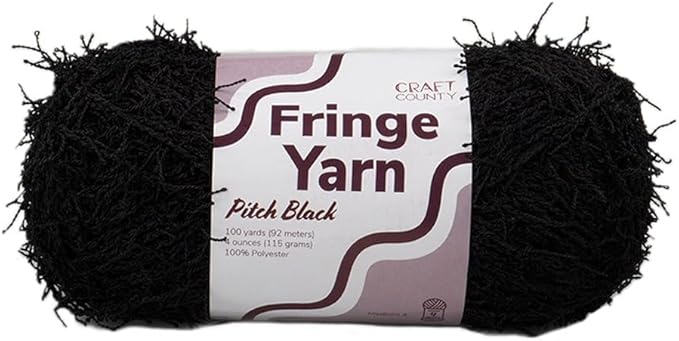 Craft County Fringe Yarn – Medium 4 Polyester Yarn for Scrubby Cloths, Personalized Gifts, and More!