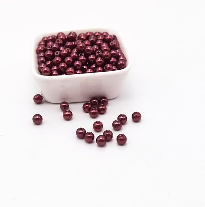 INSPIRELLE 1800 Pieces 6mm Pearl Beads 30 Colors Plastic Spacers Beads for Jewelry Making and Crafting