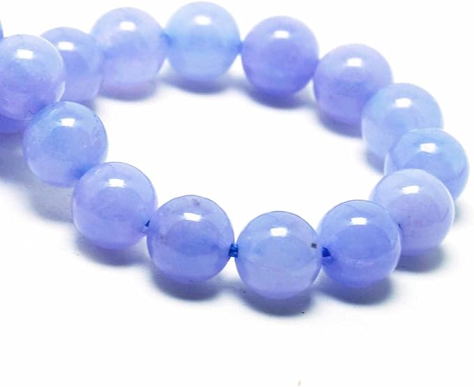 Jade Stone Beads Gemstone Beads for Jewelry Making - 6mm Round Loose Beads for Bracelets(59-62pcs, Aquamarine Jade)