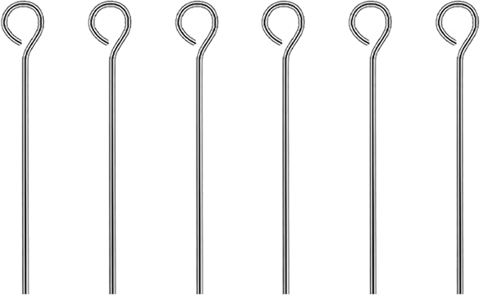 Mandala Crafts 500 1 Inch Gunmetal Eye Pins for Jewelry Making Earring Making Supplies Jewelry Findings Open Eye Head Pins for Earrings DIY Bracelets Rosary Charms