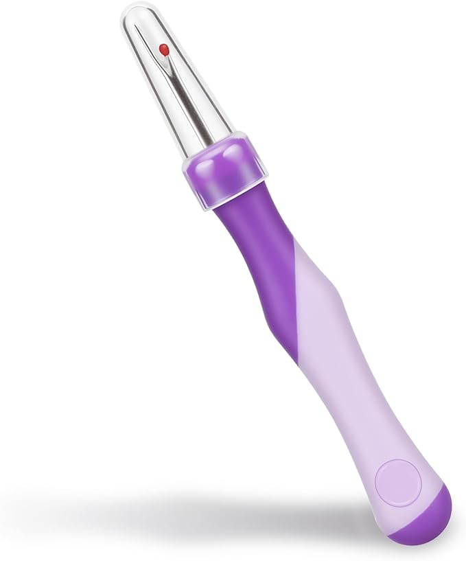 Needle and Thread Seam Ripper, Rippers for Sewing and Thread,Remover Stitch Tool for Hand Sewing, Knitting, Cross Stitching, Embroidery and Thread Removal (Purple)