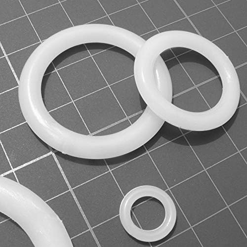 Plastic O Rings 15Pack 1" DIY Crochet Ring Circle Hook Craft Tool Accessory for Handbag Car Seat Manual Handbag Material Plastic Ring Hook Café Curtain Rings (1inch, White)