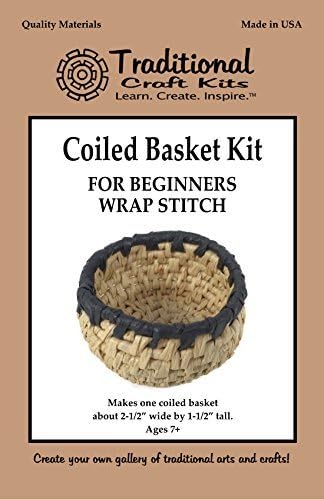 Traditional Craft Kits Beginner Basket Weaving Kit (Set of 6) - Basketry Weave Kit for Kids and Adults Complete with Basket Weaving Supplies and Instructional Booklets