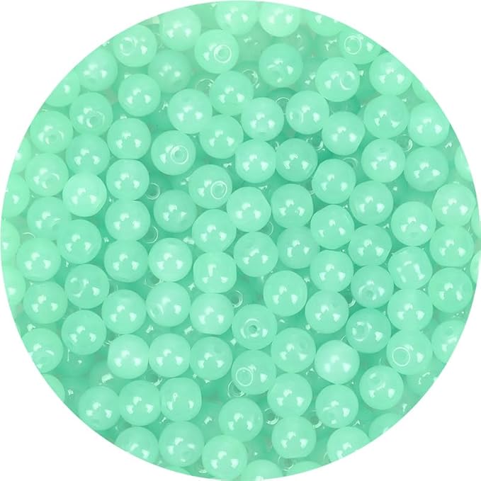 Cyan Glass Beads for Crafts– Bright Color 8mm Crystal Glass Beads for Bracelets, Necklace & DIY Crafts