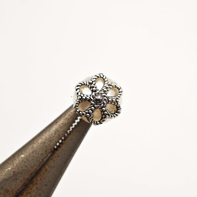 INSPIRELLE 450 Pieces Antique Silver Bead Caps Metal Alloy Filigree Flower Cup Shape Bead for Bracelet Necklace Earring Jewelry Making