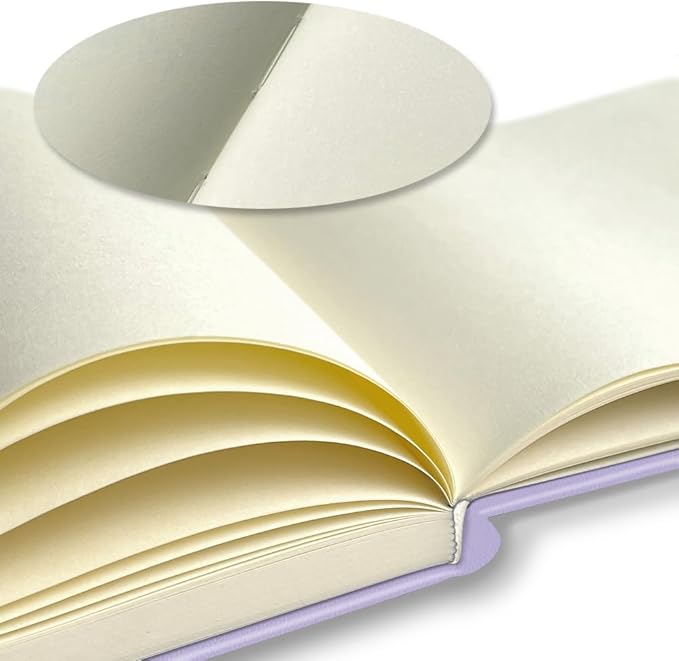 Mifuner Small Square 5x5 80gsm Mini Notebooks Blank Pages Sketchbooks Travel Journal Pocket Hardcover Paint Writing Notebook Blank Diary Memo Planner Sketchbook PU Leather Cover.Taro purple