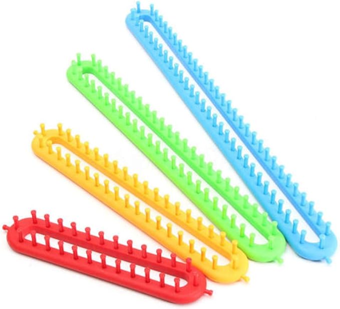 1 Set Portable Knitting Kit, Needle Scarf Knitter Weaving Loom Knitting Kit, Weaving Tool Sewing Accessories(Yellow)