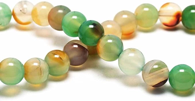 Natural Stone Beads for Jewelry Making - 10mm Gemstone Round Beads for Bracelets(34-37pcs, Peacock Agate)